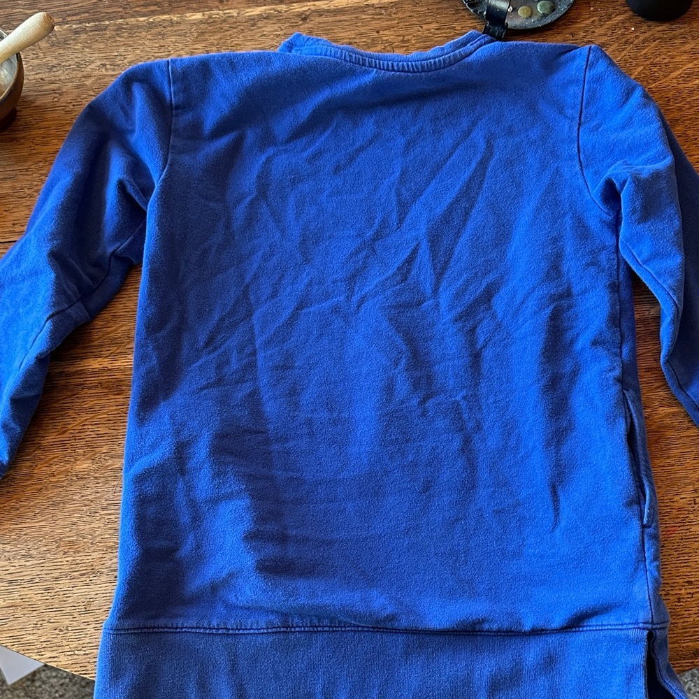 Primary Royal Blue Long-Sleeve Crewneck Sweatshirt - Picture 4 of 4